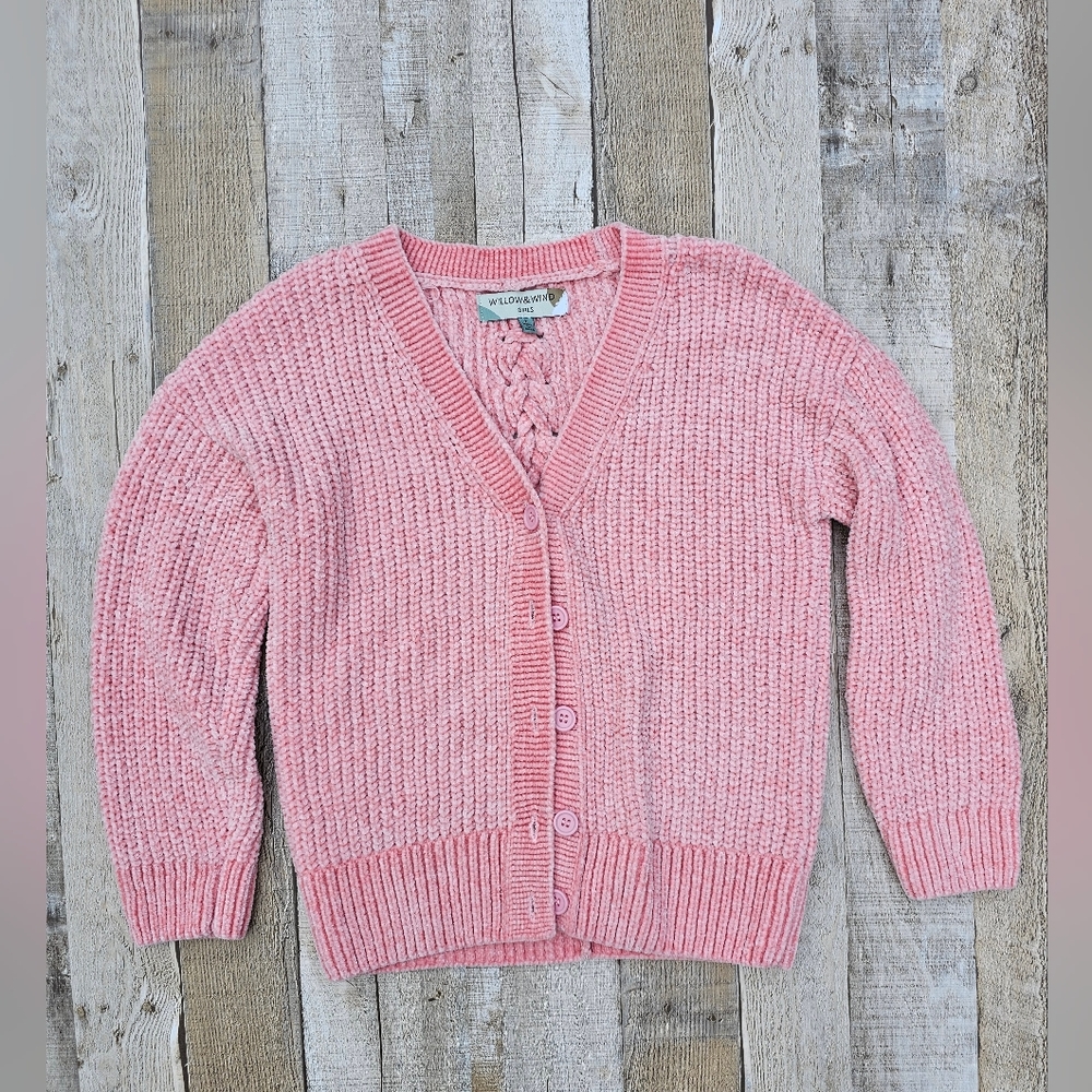 Pink soft sweater, girls